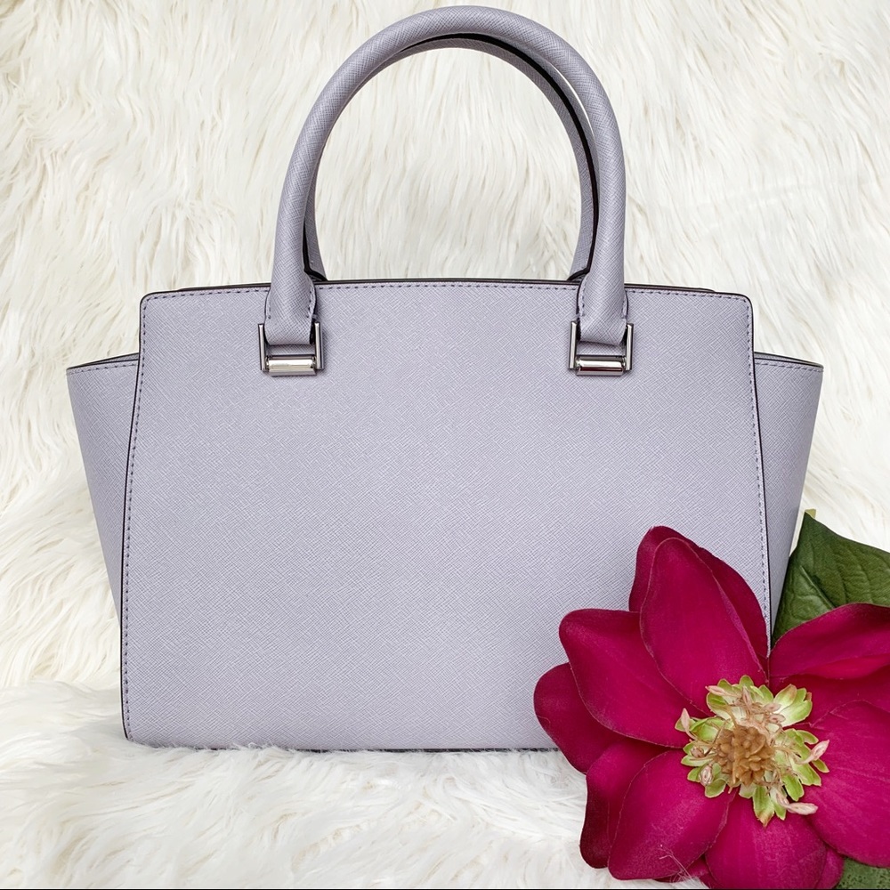 NWT Michael Kors Selma Satchel Lilac - Picture 4 of 7
